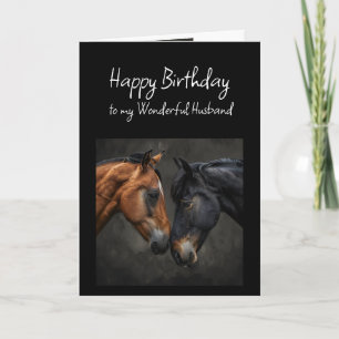 Carte Joyeux Anniversaire Merveilleux Chevaux Maris