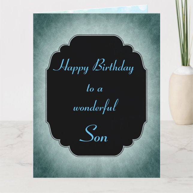 Carte Joyeux Anniversaire merveilleux fils Félicitations (Devant)