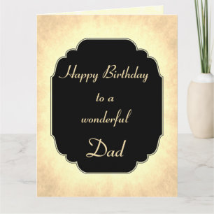 Carte Joyeux anniversaire merveilleux papa Salutation