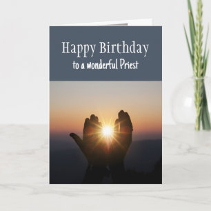 Carte Joyeux Anniversaire Merveilleux Prêtre Confort et 