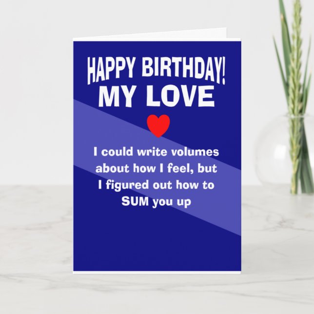 Carte Joyeux anniversaire mon amour (Devant)