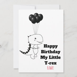 Carte Joyeux anniversaire Mon petit T-rex - Citation drô