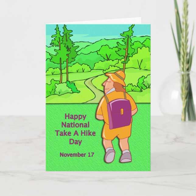 Carte Joyeux Anniversaire national A Hike Day novembre 1 (Devant)