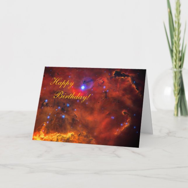 Carte Joyeux anniversaire - Nebula en émission à Puppis (Devant)
