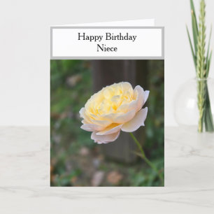 Carte Joyeux Anniversaire Nièce Roses Jaunes Pastel