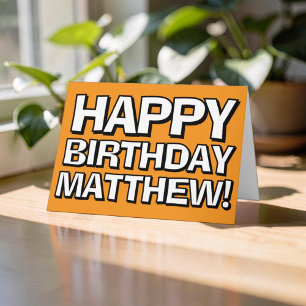 Carte Joyeux Anniversaire Nom Personnalisé Vœu d'Anniver