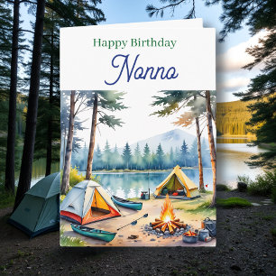 Carte Joyeux Anniversaire Nonno Poème de Camping