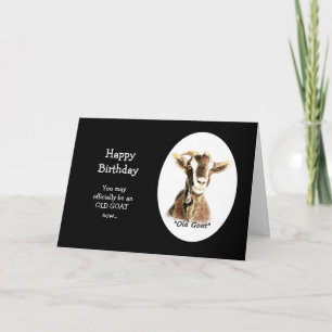 Carte Joyeux anniversaire officiellement Vieux chèvre no