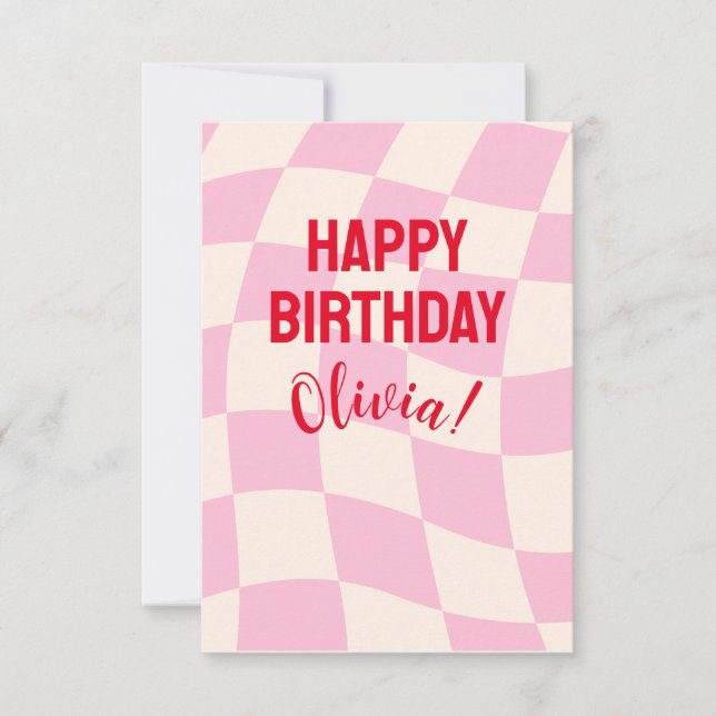 Carte Joyeux anniversaire Olivia Nom personnalisé Person (Devant)