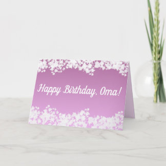 Carte Joyeux anniversaire, Oma !