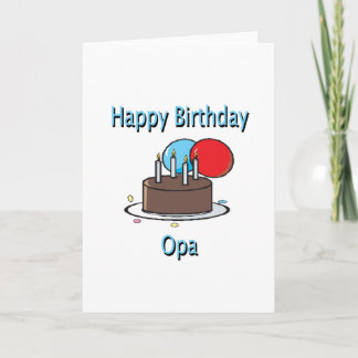 Carte Joyeux Anniversaire Opa Allemand Grand-pa Design A