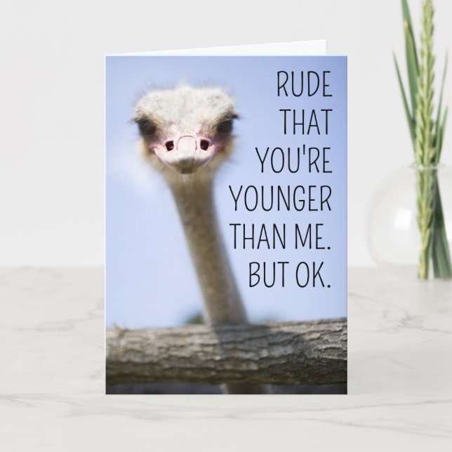 Carte Joyeux anniversaire | Ostrich Speak (Devant)