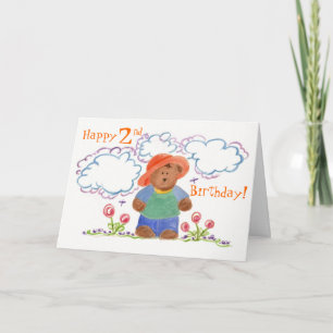 Carte Joyeux anniversaire Ours Brown Enfants Art