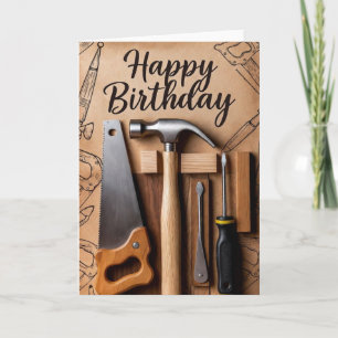 Carte Joyeux Anniversaire - outils