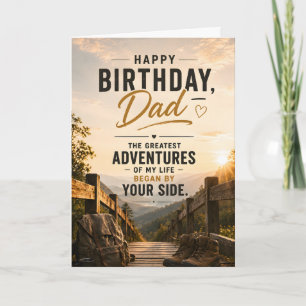 Carte Joyeux Anniversaire Papa Citation  Aventure Rustiq