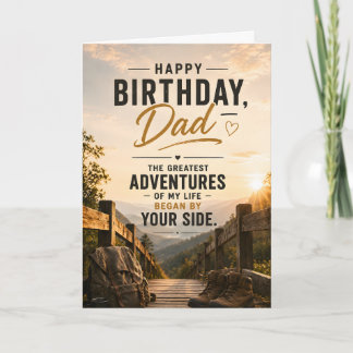 Carte Joyeux Anniversaire Papa Citation  Aventure Rustiq