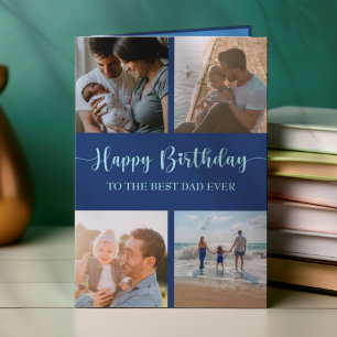 Carte Joyeux anniversaire papa photo collage Meilleur pa