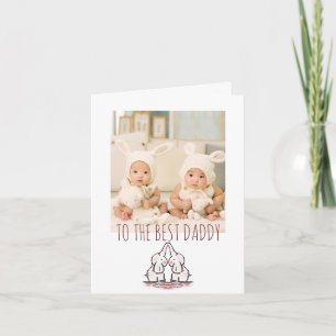 Carte Joyeux Anniversaire Papa Photo De Twins Card