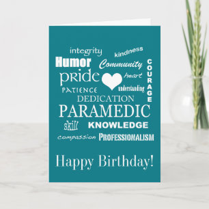Carte Joyeux anniversaire/paramédic/EMT