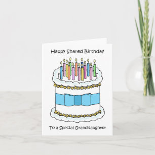 Carte Joyeux anniversaire partagé à ma petite-fille