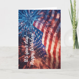 Carte Joyeux anniversaire patriotique