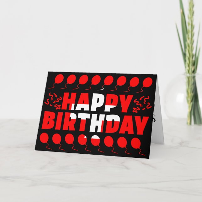 Carte Joyeux Anniversaire Patriotique Drapeau Suisse (Devant)