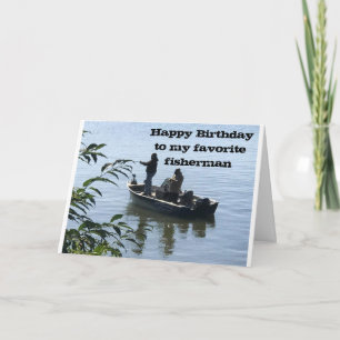 CARTE JOYEUX ANNIVERSAIRE *PÊCHEUR FAVORIT*