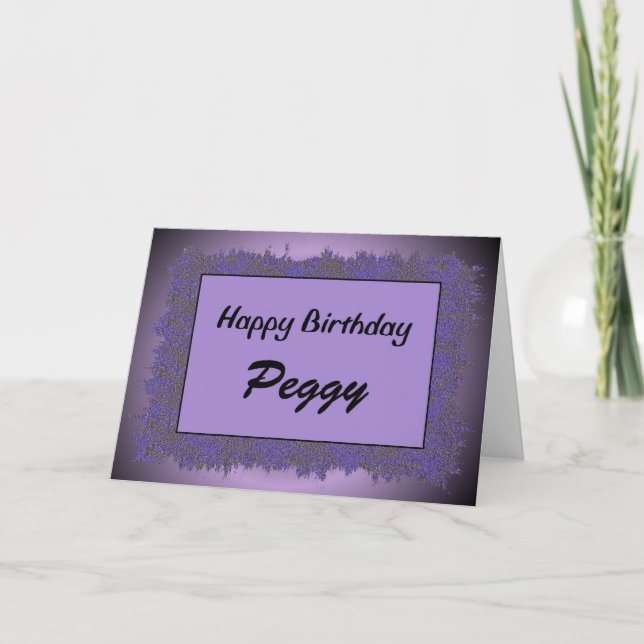 Carte Joyeux anniversaire Peggy (Devant)