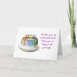 Carte Joyeux anniversaire, perdant
