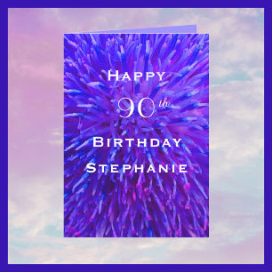 Carte Joyeux anniversaire, personnalisé, Abstrait violet