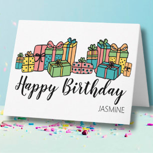 Carte Joyeux Anniversaire Personnalisé Coloré