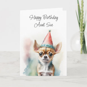 Carte Joyeux anniversaire personnalisé   Cute Chihuahua