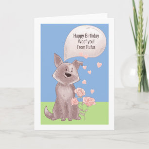 Carte Joyeux Anniversaire Personnalisé Du Chien