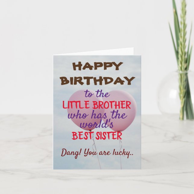 Carte Joyeux anniversaire petit frère (Devant)