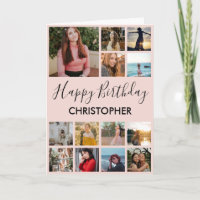 Joyeux Anniversaire Photo Collage 13 Photos Rose N
