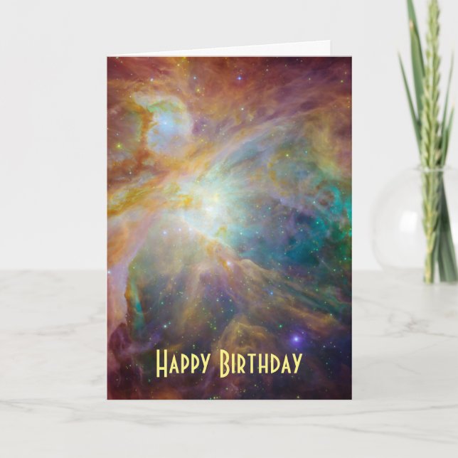 Carte Joyeux anniversaire - Photo d'astronomie Orion Neb (Devant)