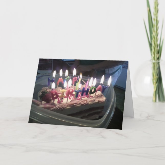 Carte Joyeux anniversaire ... Photo de téléphone portabl (Devant)