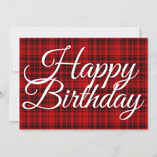 Carte Joyeux Anniversaire Photo Typographie Blanche Plai (Devant)