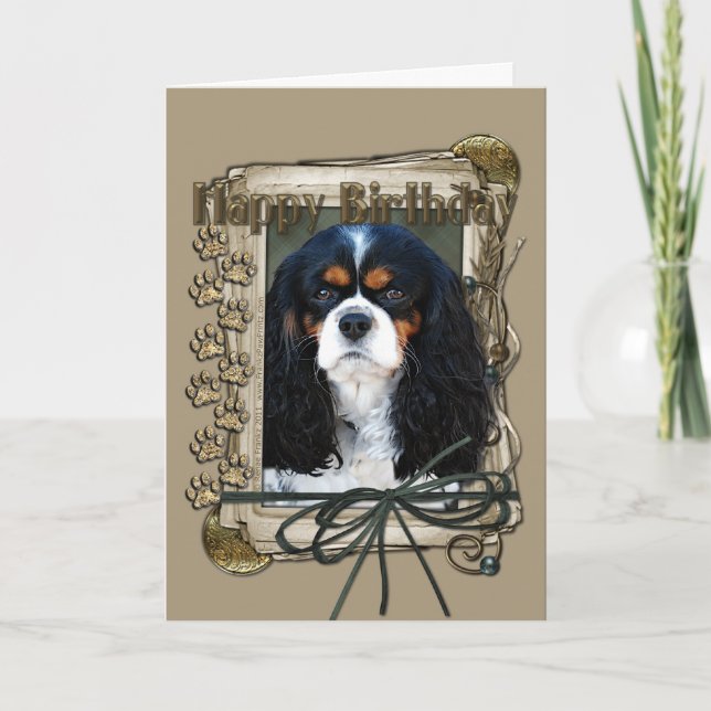 Carte Joyeux Anniversaire - Pierres - Cavalier (Devant)