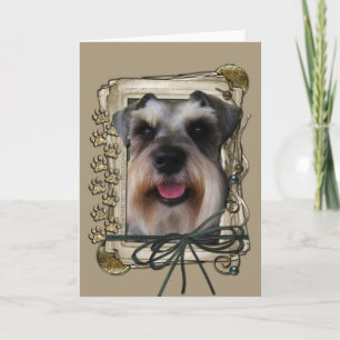 Carte Joyeux Anniversaire - Pierres - Schnauzer