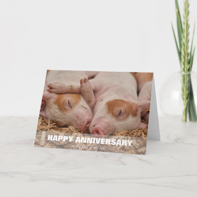 Carte Joyeux Anniversaire Pig Personnalisé (Devant)
