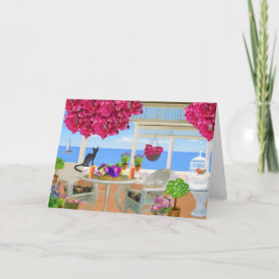 Carte Joyeux Anniversaire Plage Ocean Veranda