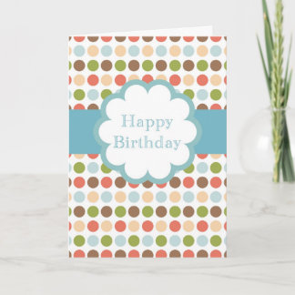 Carte Joyeux anniversaire (points de poka)