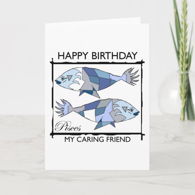 Carte Joyeux anniversaire, Poissons ! (Devant)