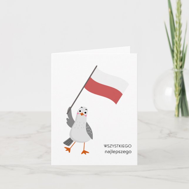 Carte Joyeux anniversaire - polonais Joyeux anniversaire (Devant)