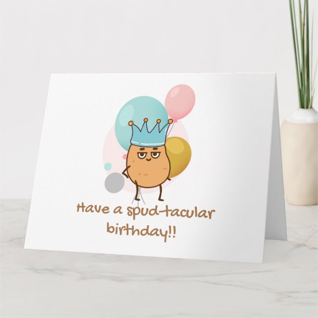 Carte Joyeux Anniversaire Pomme de terre pude drôle Anni (Devant)