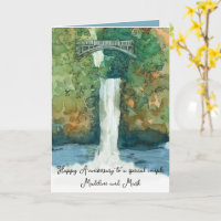 Joyeux Anniversaire Pont de chute d'eau personnali