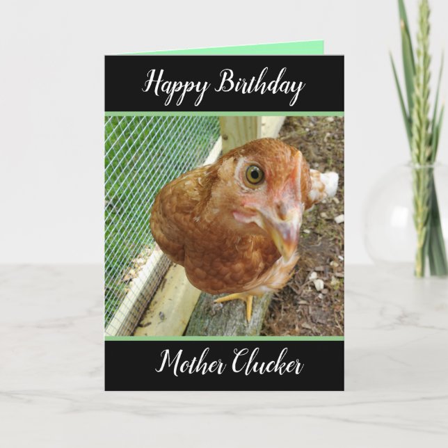 Carte Joyeux Anniversaire Poulet Drôle (Devant)
