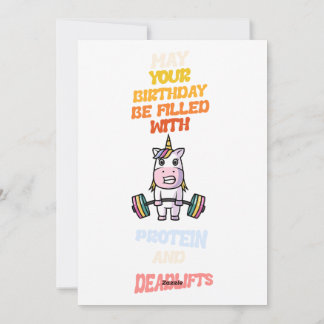 Carte joyeux anniversaire pour amateur de protéine