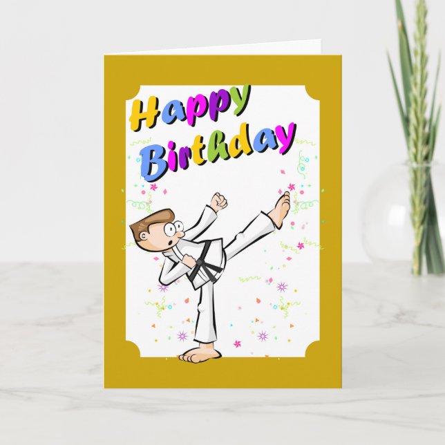 Carte Joyeux anniversaire pour le combattant courageux (Devant)